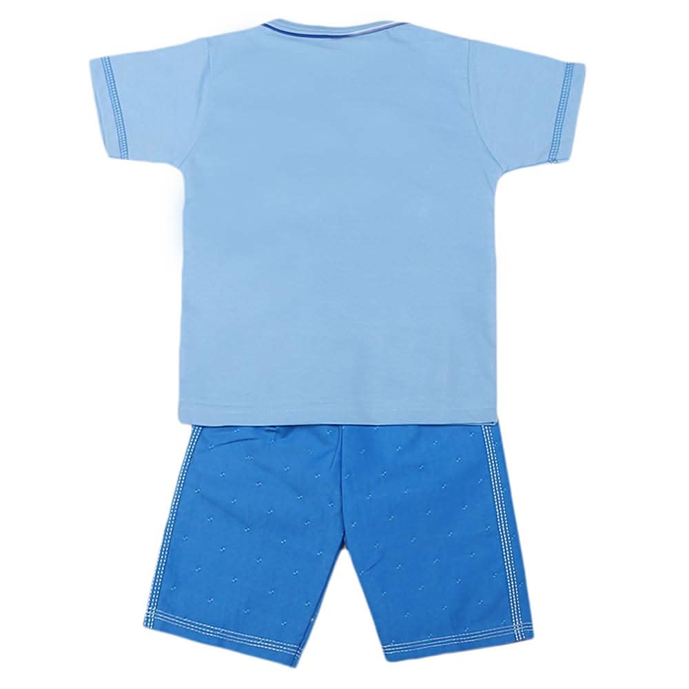 Boys Half Sleeves 2 Pcs Suit - Blue, Kids, Boys Sets And Suits, Chase Value, Chase Value
