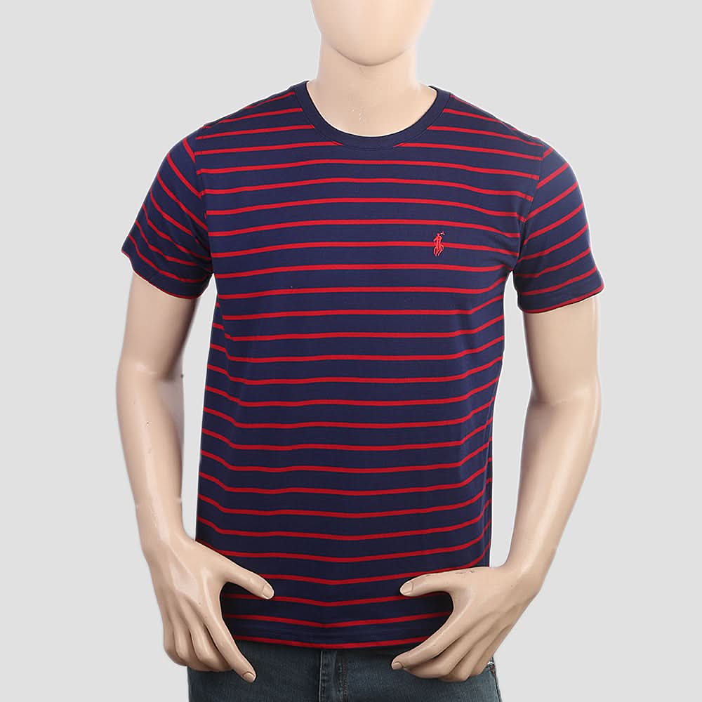 Men's Round Neck T-Shirt - Navy Blue, Men, T-Shirts And Polos, Chase Value, Chase Value