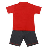 Boys Half Sleeves 2 Pcs Suit - Red, Kids, Boys Sets And Suits, Chase Value, Chase Value