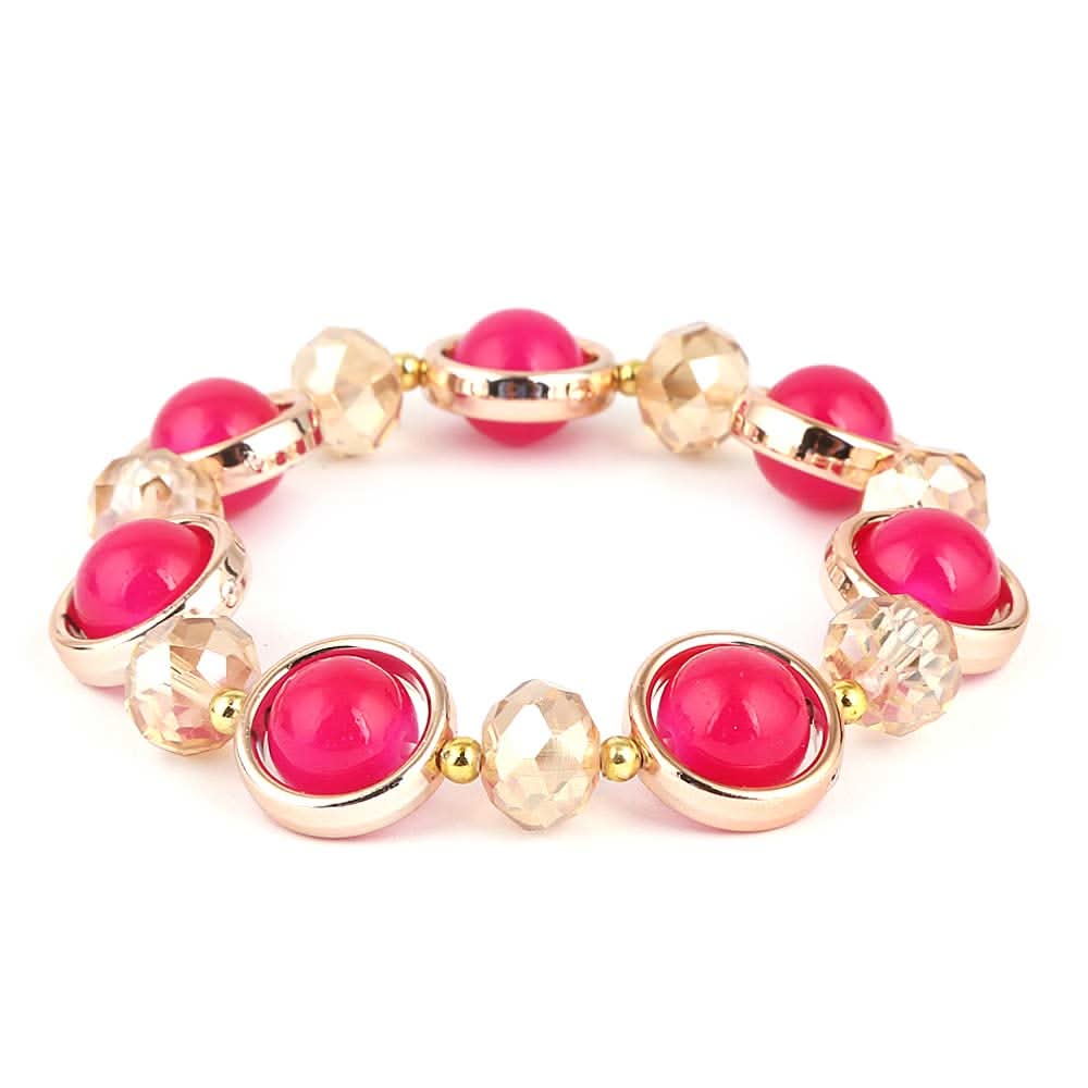 Women's Stone Bracelet - Pink - test-store-for-chase-value