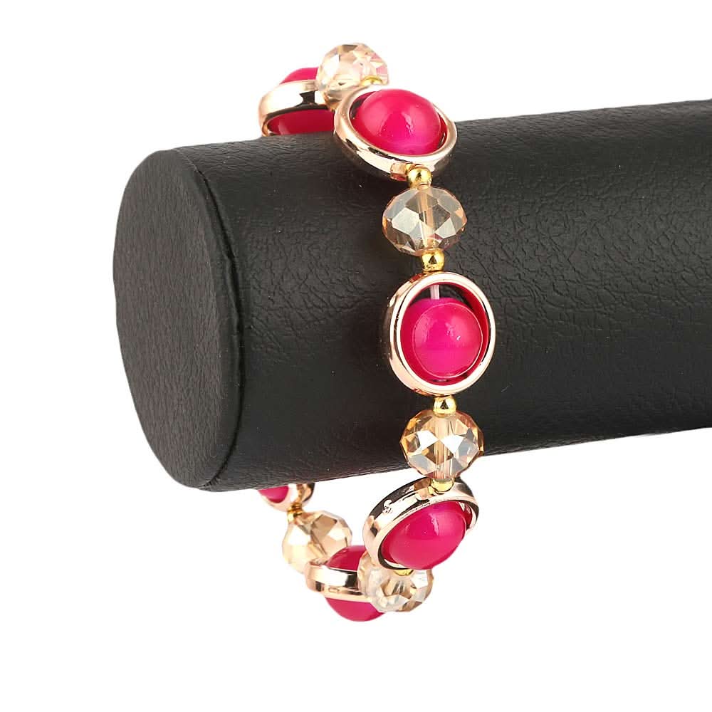 Women's Stone Bracelet - Pink - test-store-for-chase-value