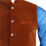 Men's Velvet Waist Coat - Brown, Men, Waist Coats, Chase Value, Chase Value