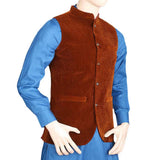 Men's Velvet Waist Coat - Brown, Men, Waist Coats, Chase Value, Chase Value