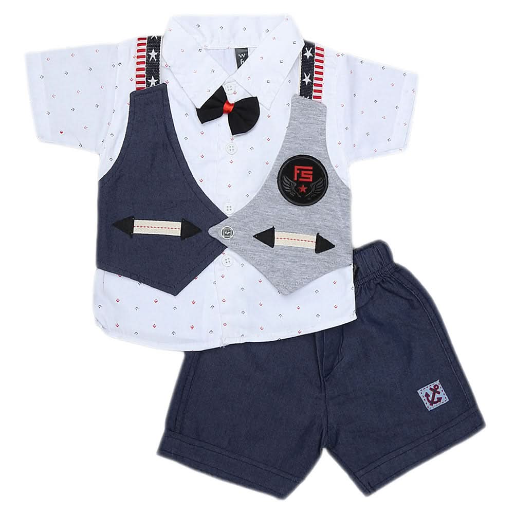 Newborn Boys Suits 2Pcs 42008 - Navy Blue, Kids, NB Boys Sets And Suits, Chase Value, Chase Value