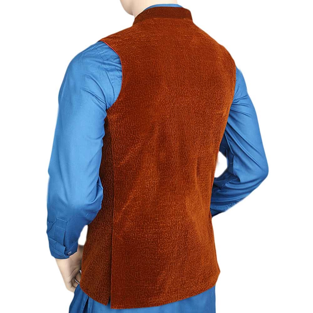 Men's Velvet Waist Coat - Brown, Men, Waist Coats, Chase Value, Chase Value