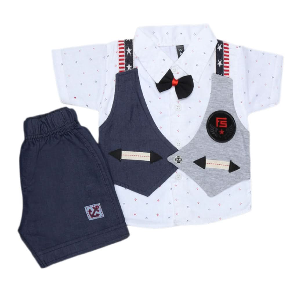 Newborn Boys Suits 2Pcs 42008 - Navy Blue, Kids, NB Boys Sets And Suits, Chase Value, Chase Value
