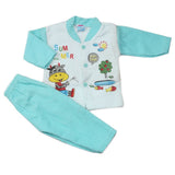 Newborn Boys Polar Full Sleeves Suit - Cyan, Kids, New Born Boys Sets And Suits, Chase Value, Chase Value