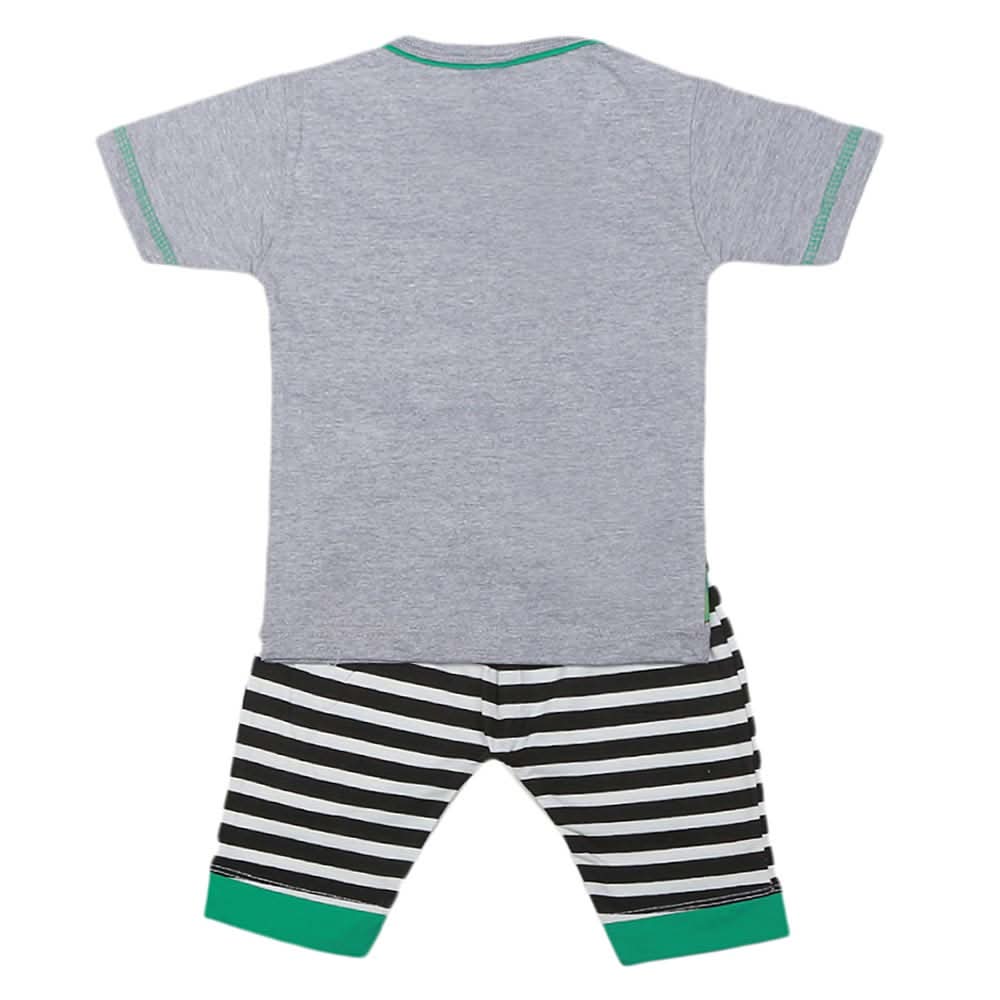 Boys Half Sleeves 2 Pcs Suit - Grey, Kids, Boys Sets And Suits, Chase Value, Chase Value