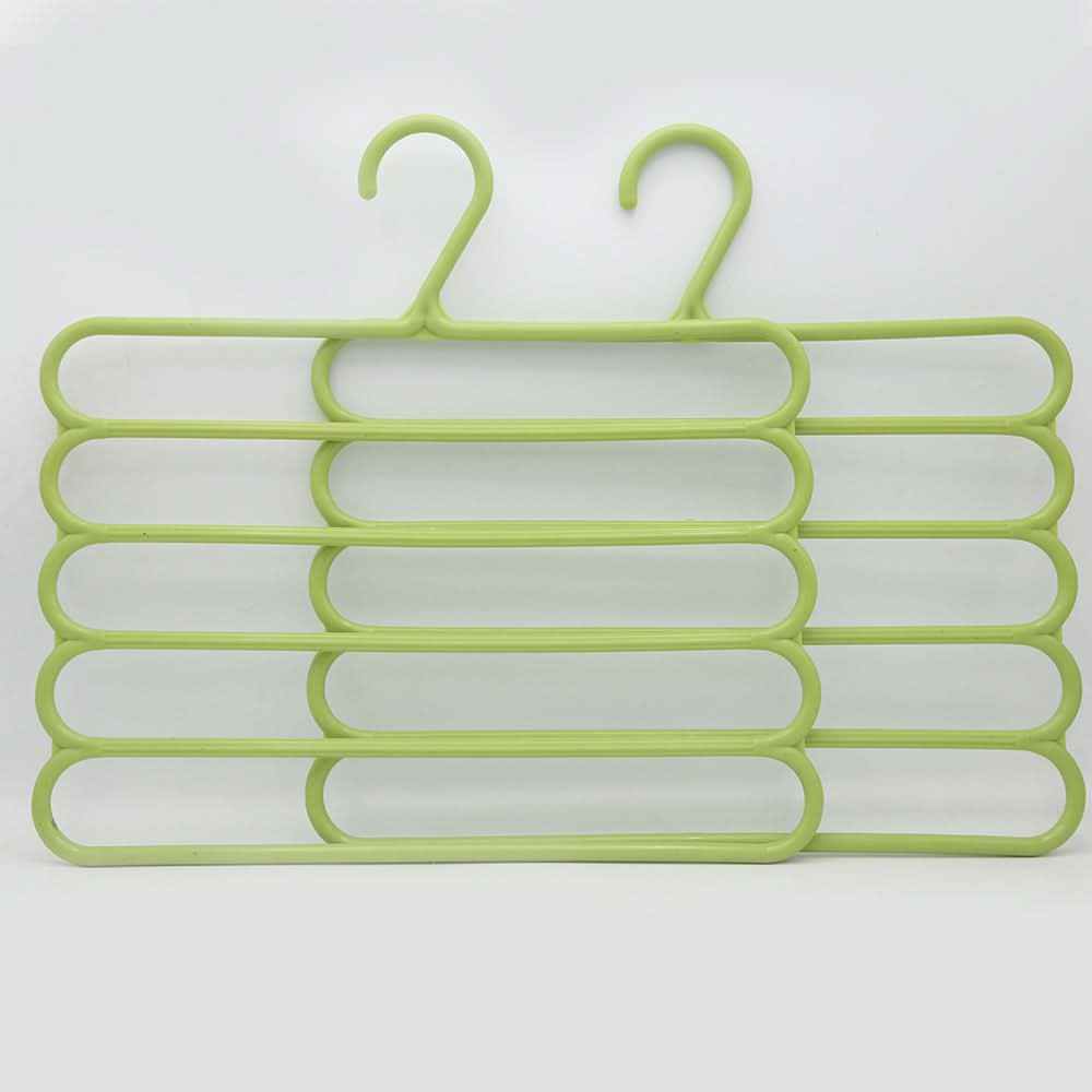 5 Layer Anti Slip Hangers 2 Piece Set - Green, Home & Lifestyle, Accessories, Chase Value, Chase Value