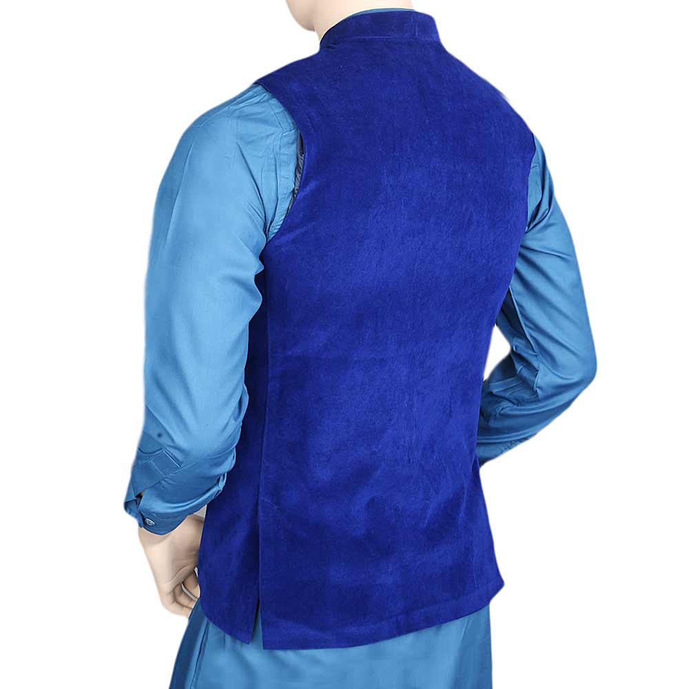 Men's Velvet Waist Coat - Royal Blue, Men, Waist Coats, Chase Value, Chase Value