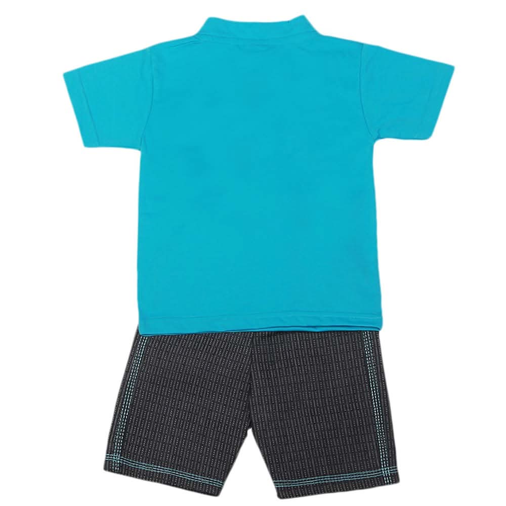 Boys Half Sleeves 2 Pcs Suit - Blue, Kids, Boys Sets And Suits, Chase Value, Chase Value