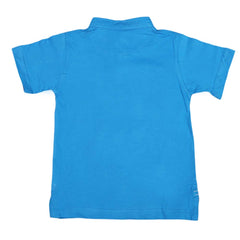 Boys Eminent Sherwani Collar T-Shirt - Blue, Kids, Boys T-Shirts, Chase Value, Chase Value