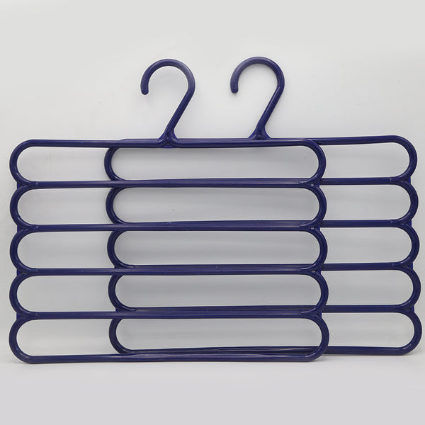 5 Layer Anti Slip Hangers 2 Piece Set - Blue, Home & Lifestyle, Accessories, Chase Value, Chase Value
