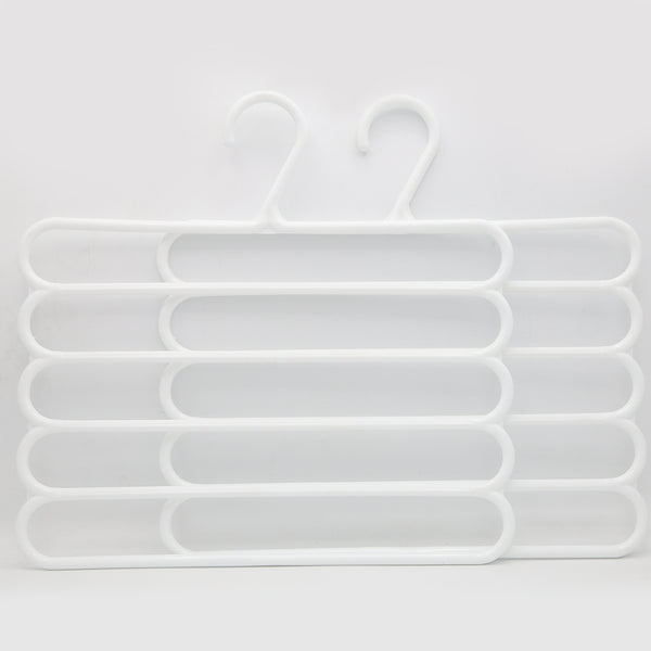5 Layer Anti Slip Hangers 2 Piece Set - White, Home & Lifestyle, Accessories, Chase Value, Chase Value