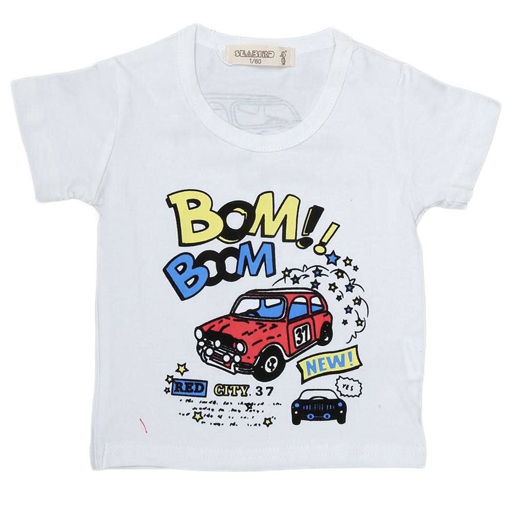 Newborn Boys T-Shirt - White, Kids, NB Boys Shirts And T-Shirts, Chase Value, Chase Value