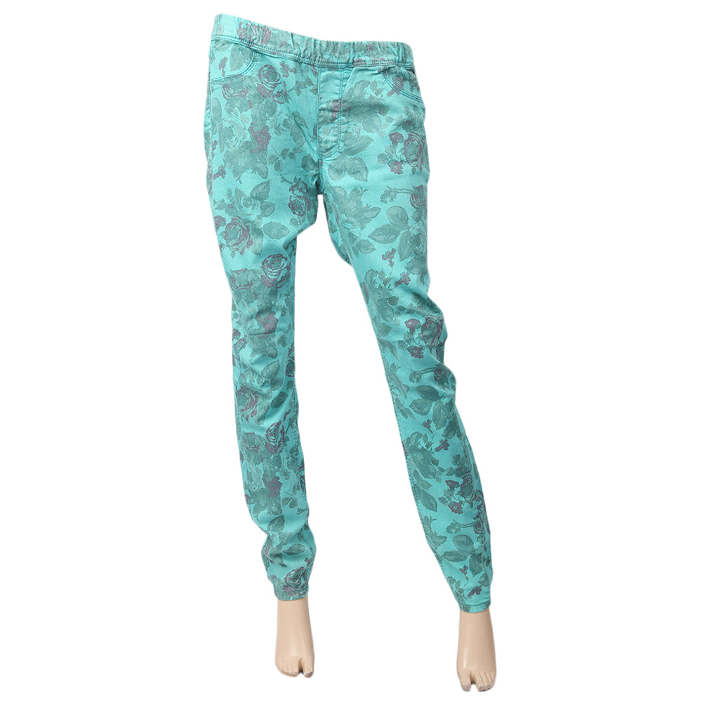 Women's Cotton Pant - Green, Women Pants & Tights, Chase Value, Chase Value