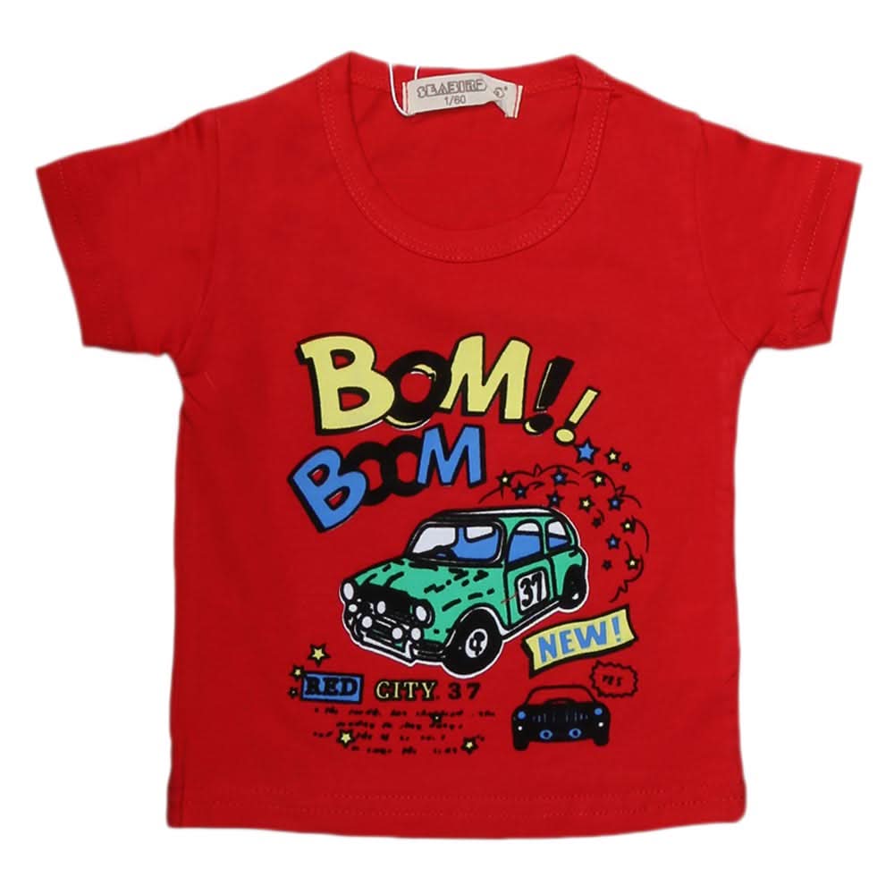 Newborn Boys T-Shirt - Red, Kids, NB Boys Shirts And T-Shirts, Chase Value, Chase Value
