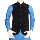 Men's Velvet Waist Coat - Black, Men, Waist Coats, Chase Value, Chase Value