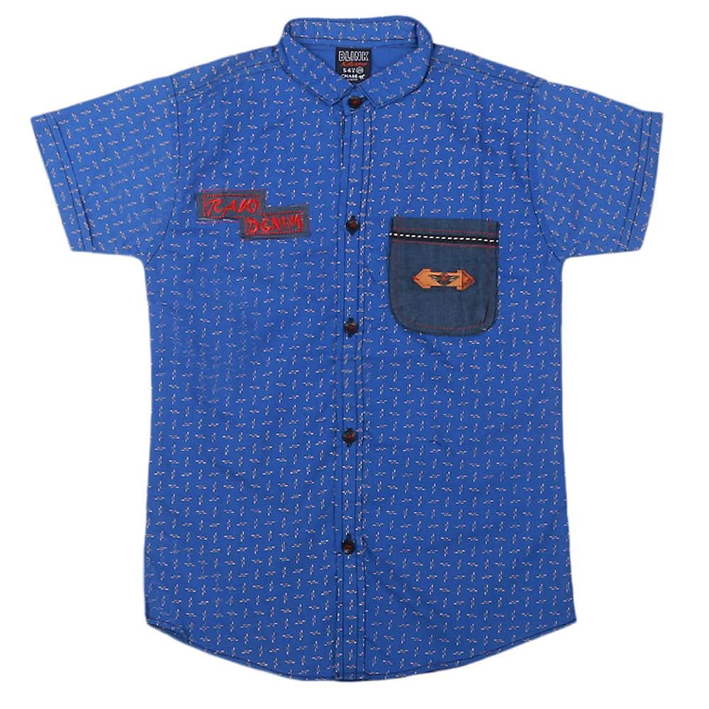 Boys Half Sleeves Casual Shirt - Royal Blue, Kids, Boys Shirts, Chase Value, Chase Value