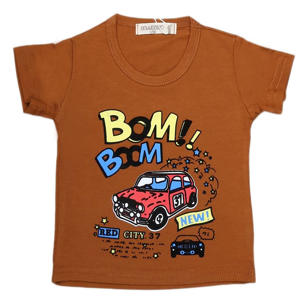 Newborn Boys T-Shirt - Brown, Kids, NB Boys Shirts And T-Shirts, Chase Value, Chase Value