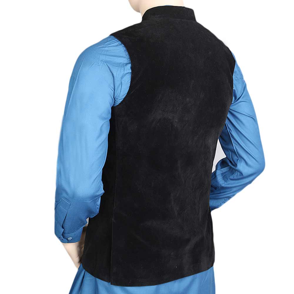 Men's Velvet Waist Coat - Black, Men, Waist Coats, Chase Value, Chase Value
