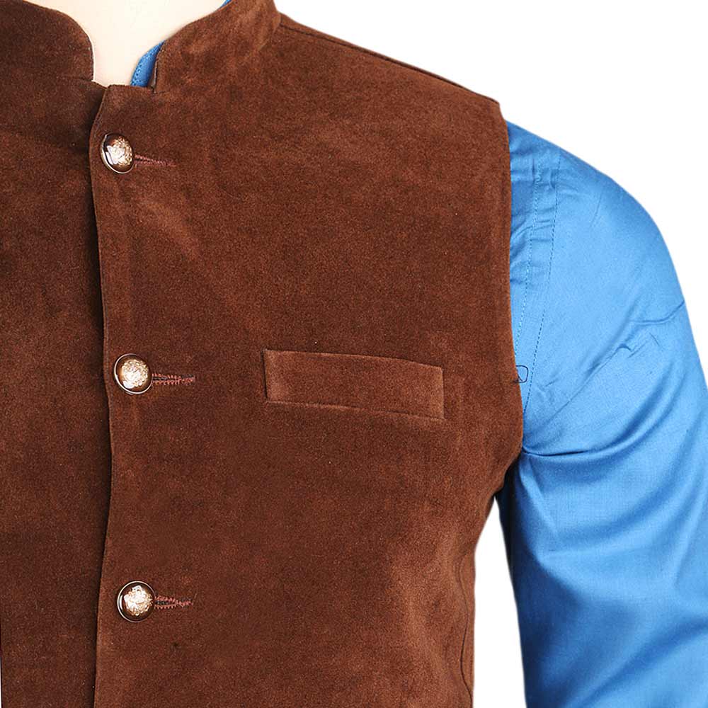 Men's Velvet Waist Coat - Brown, Men, Waist Coats, Chase Value, Chase Value