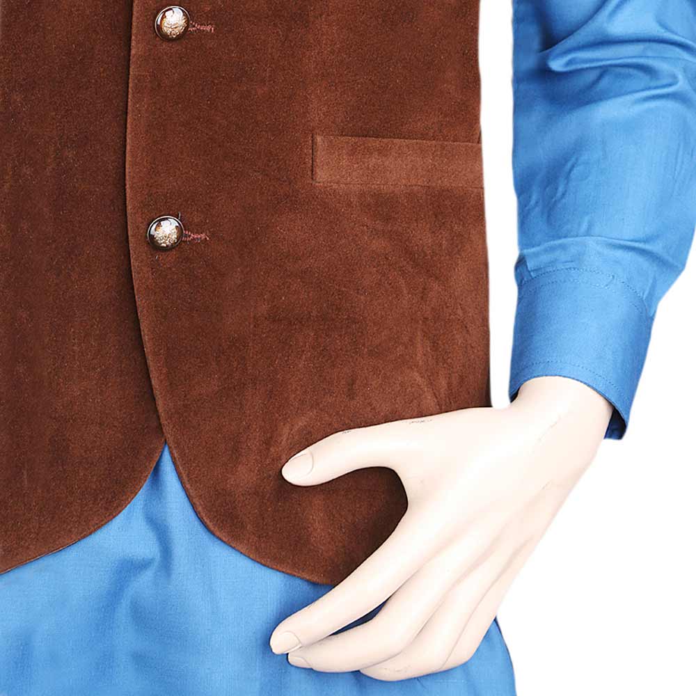 Men's Velvet Waist Coat - Brown, Men, Waist Coats, Chase Value, Chase Value