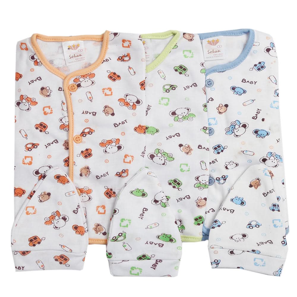 Newborn Suit 3Pcs Set - Multi, Kids, Newborn Boys Sets And Suits, Chase Value, Chase Value