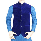 Men's Velvet Waist Coat - Royal Blue, Men, Waist Coats, Chase Value, Chase Value