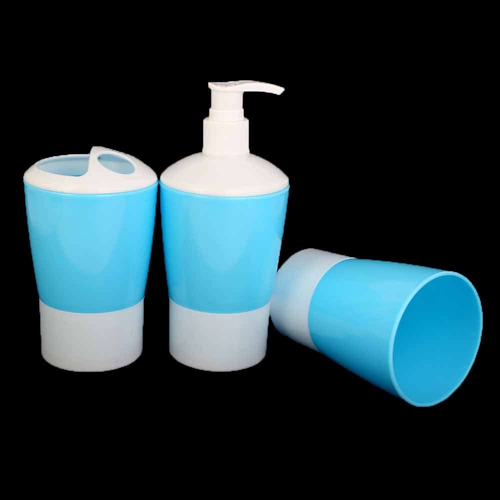 Bathroom Set 3 Piece JJ811 (KA-901) - Light Blue, Home & Lifestyle, Storage Boxes, Chase Value, Chase Value
