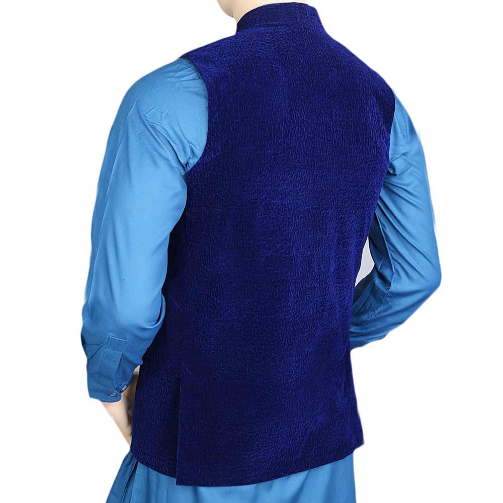 Men's Velvet Waist Coat - Royal Blue, Men, Waist Coats, Chase Value, Chase Value