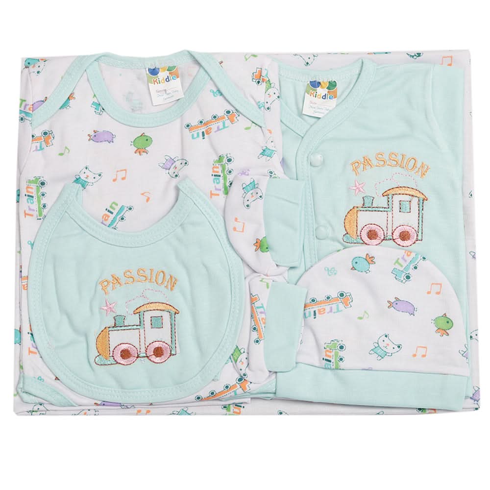 Newborn Suit 5pcs gift Sets - Cyan, Kids, Newborn Boys Sets And Suits, Chase Value, Chase Value