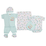 Newborn Suit 5pcs gift Sets - Cyan, Kids, Newborn Boys Sets And Suits, Chase Value, Chase Value