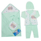 Newborn Suit 5pcs gift Sets - Light Green, Kids, Newborn Boys Sets And Suits, Chase Value, Chase Value