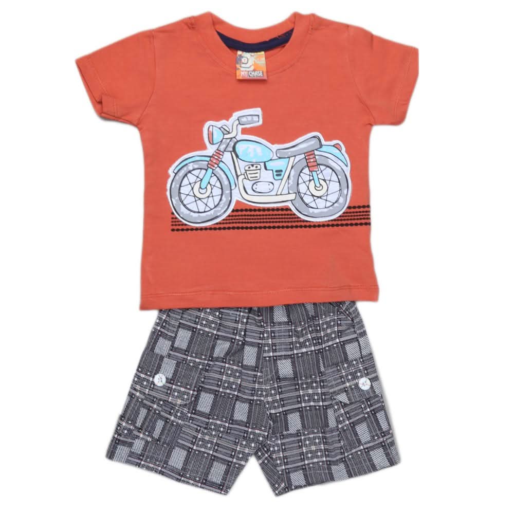 Newborn Boys Suits 2Pcs -Rust, Kids, NB Boys Sets And Suits, Chase Value, Chase Value