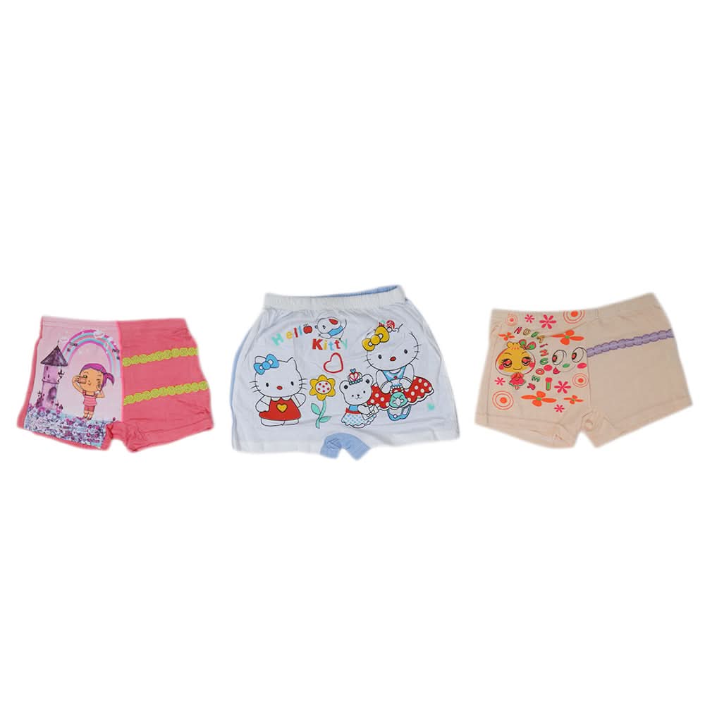 Girls Boxer Pack Of 3 - Multi, Kids, Panties And Briefs, Chase Value, Chase Value