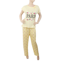 Women's 2 Piece Night Suit - Yellow, Women, Night Suit, Chase Value, Chase Value