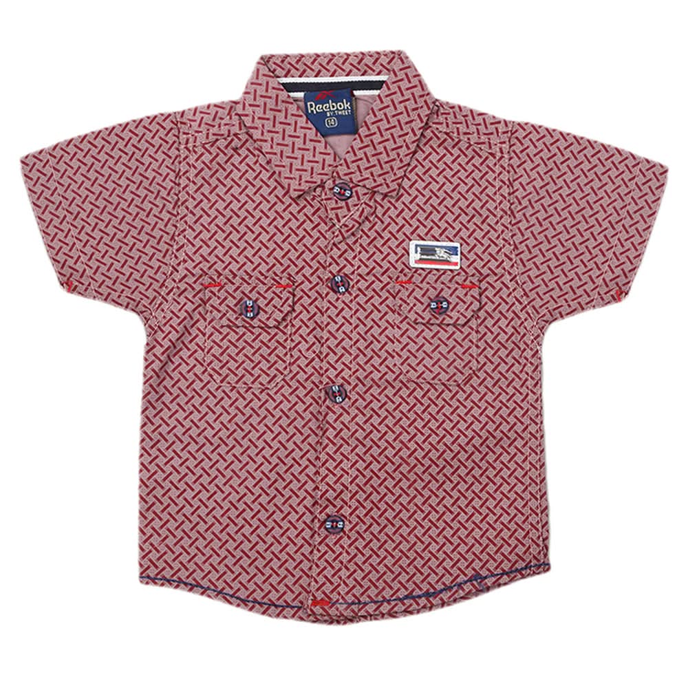 Boys Printed Casual Shirt - Maroon, Kids, Boys Shirts, Chase Value, Chase Value