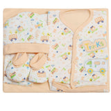 Newborn Suit 5pcs gift Sets - Peach, Kids, Newborn Boys Sets And Suits, Chase Value, Chase Value
