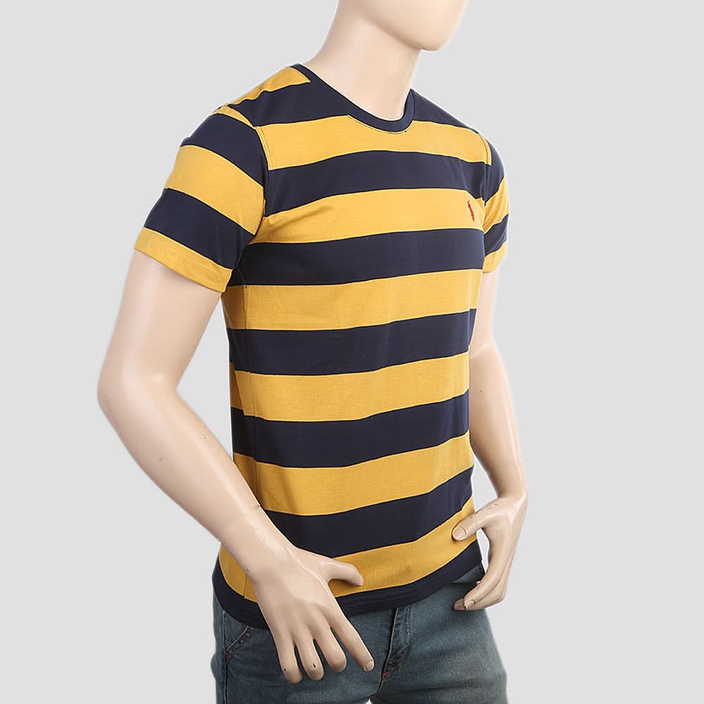 Men's Round Neck T-Shirt - Mustard, Men, T-Shirts And Polos, Chase Value, Chase Value