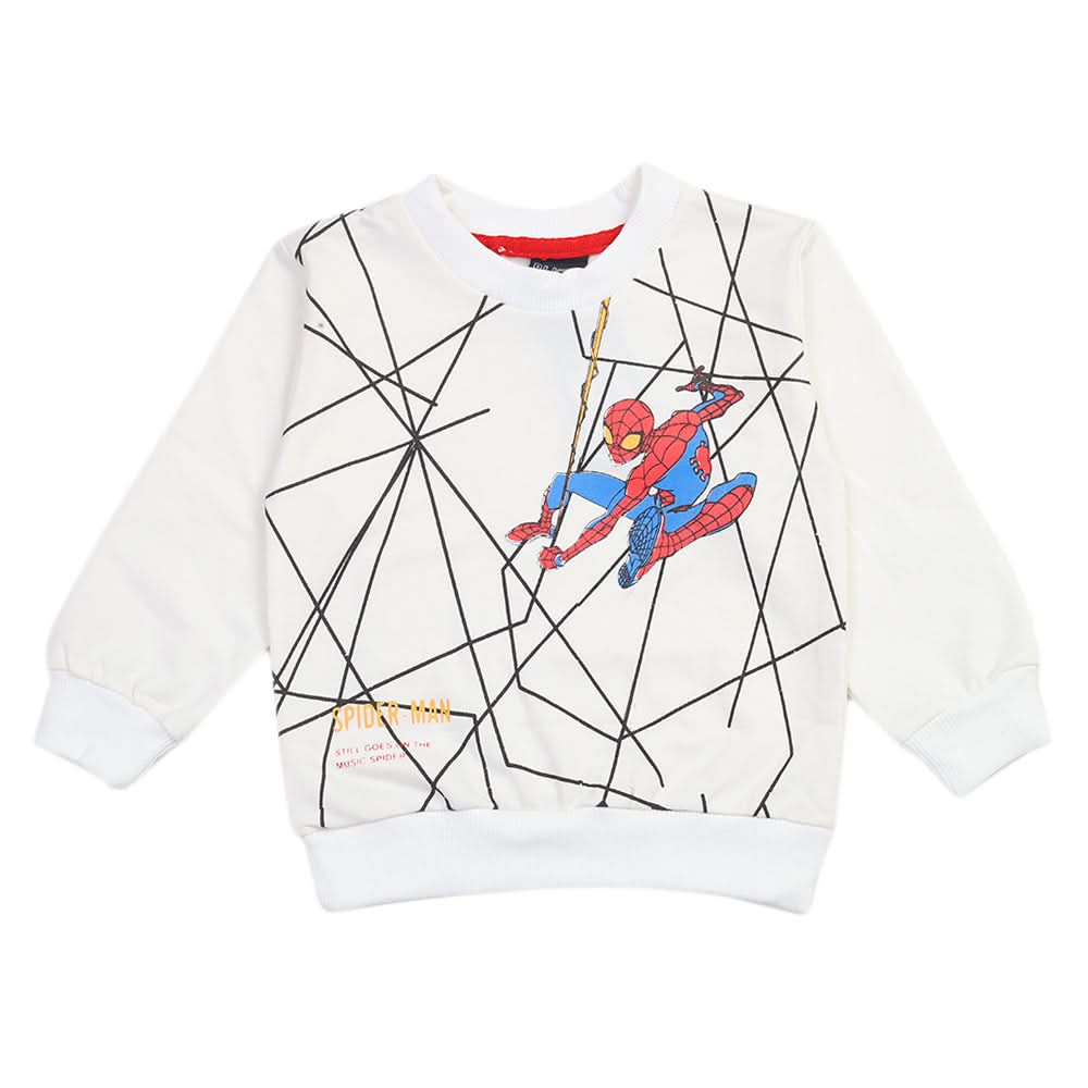 Boys Sweat Shirt - White, Boys Hoodies & Sweat Shirts, Chase Value, Chase Value