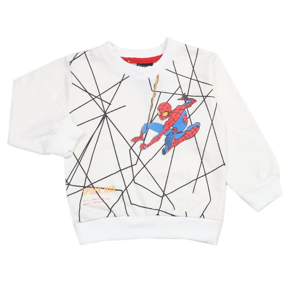 Boys Sweat Shirt - White, Boys Hoodies & Sweat Shirts, Chase Value, Chase Value