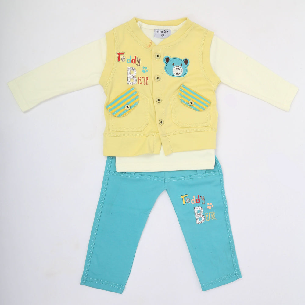 Boys Full Sleeves Suit - Yellow, Kids, Boys Sets And Suits, Chase Value, Chase Value
