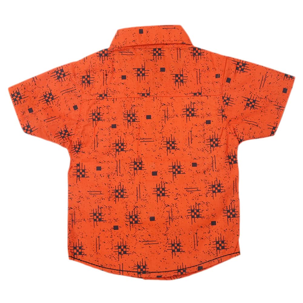Boys Printed Casual Shirt - Orange, Kids, Boys Shirts, Chase Value, Chase Value