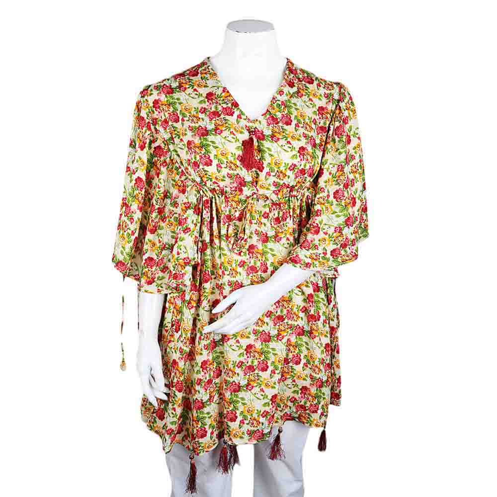 Women's Butterfly Linen Kurti - Multi, Women, Ready Kurtis, Chase Value, Chase Value