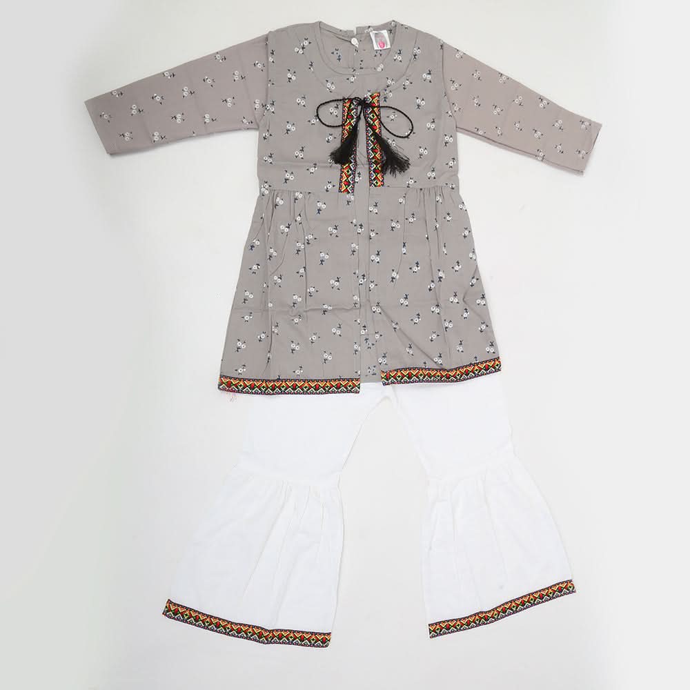 Girls Pant Suit - Light Grey, Kids, Girls Sets And Suits, Chase Value, Chase Value