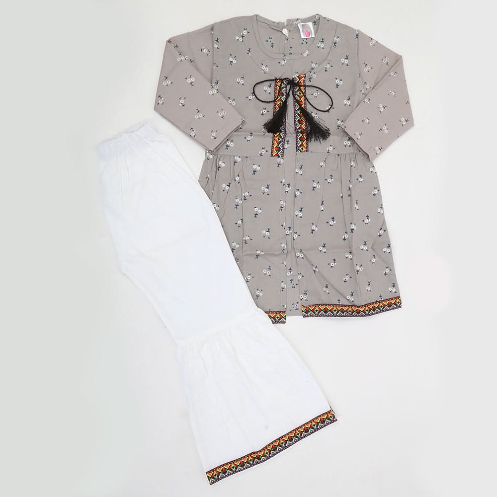 Girls Pant Suit - Light Grey, Kids, Girls Sets And Suits, Chase Value, Chase Value
