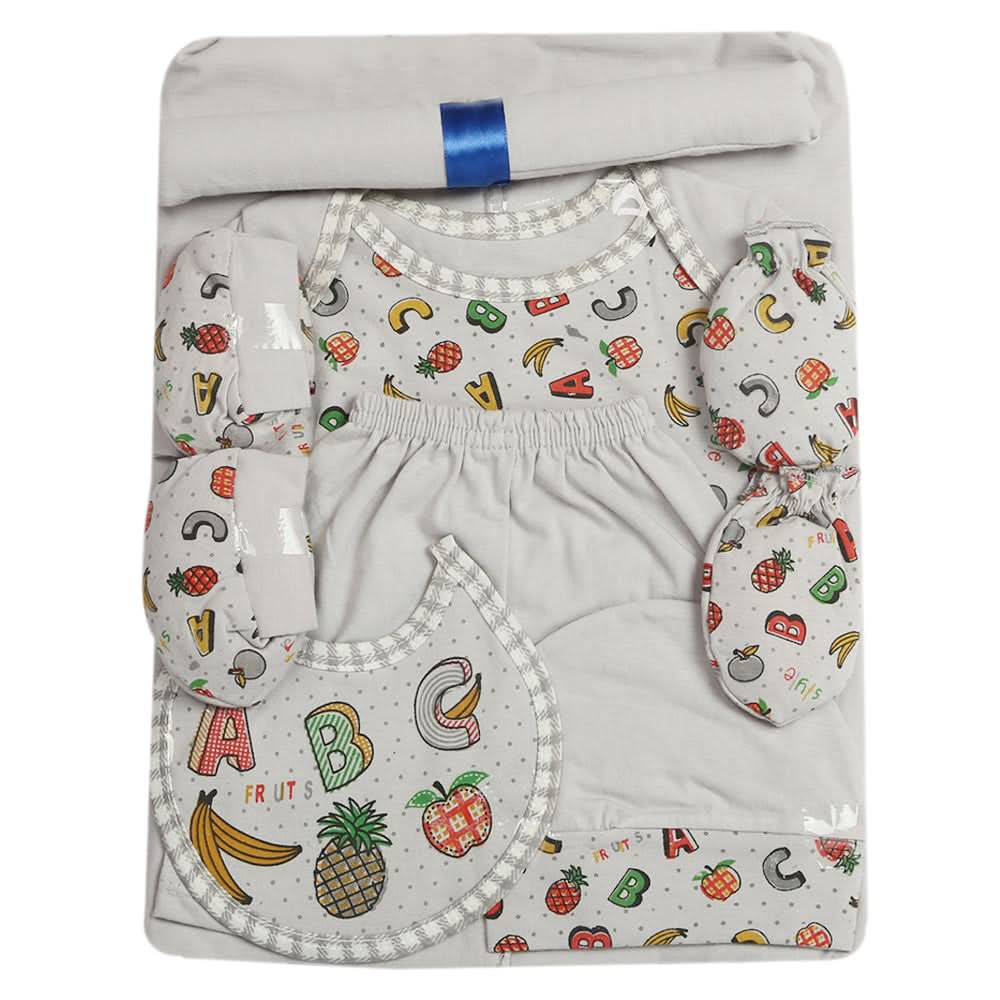 Newborn Suit 8pcs gift Sets - Light Grey, Kids, Newborn Boys Sets And Suits, Chase Value, Chase Value