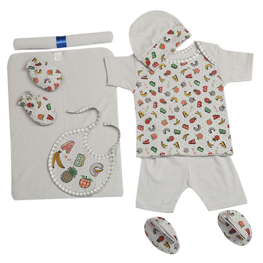 Newborn Suit 8pcs gift Sets - Light Grey, Kids, Newborn Boys Sets And Suits, Chase Value, Chase Value