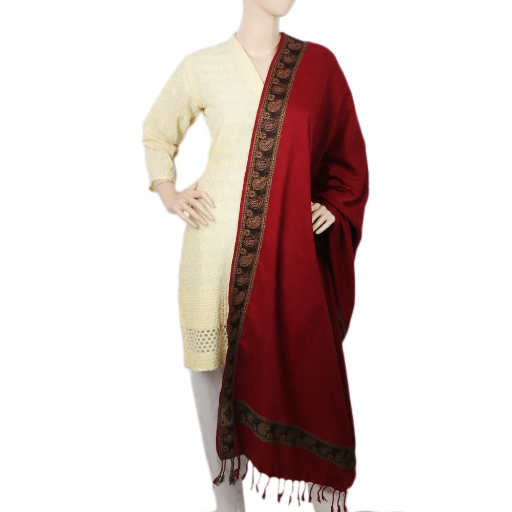 Women's Kastori Peoar Shawl - Maroon, Women, Shawls And Scarves, Chase Value, Chase Value